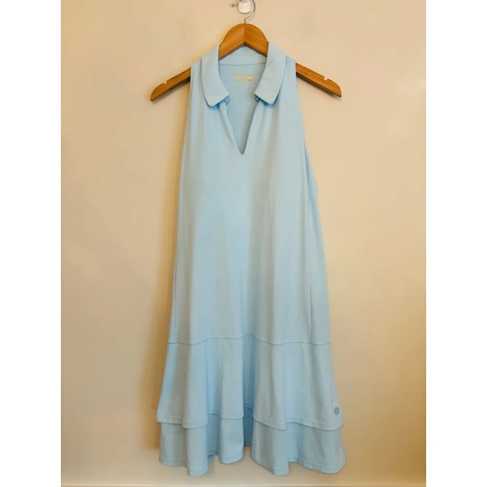 Lily Pulitzer Dania Dress Hydra Blue UPF 50+ Extra Large - Picture 2 of 12
